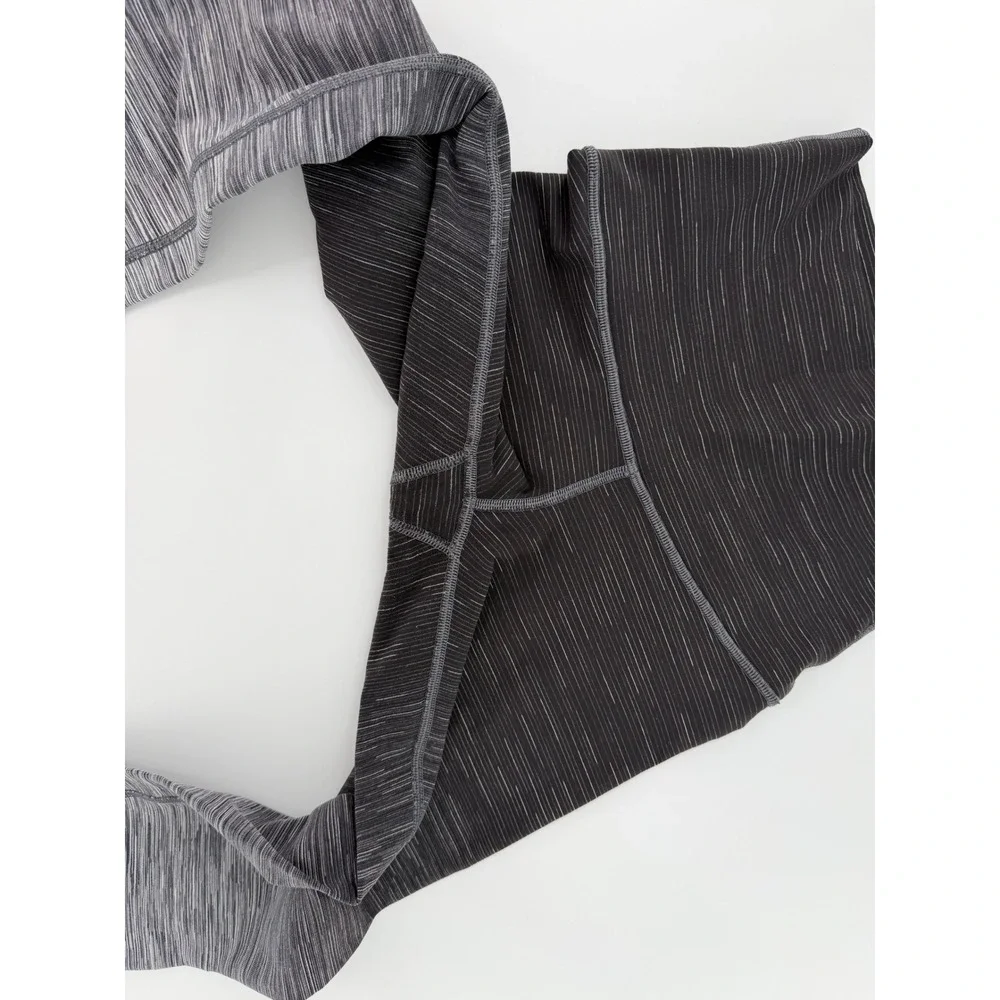 Lululemon Ombre Space Dye High Rise Leggings Black Grey Size 4 Yoga Training
